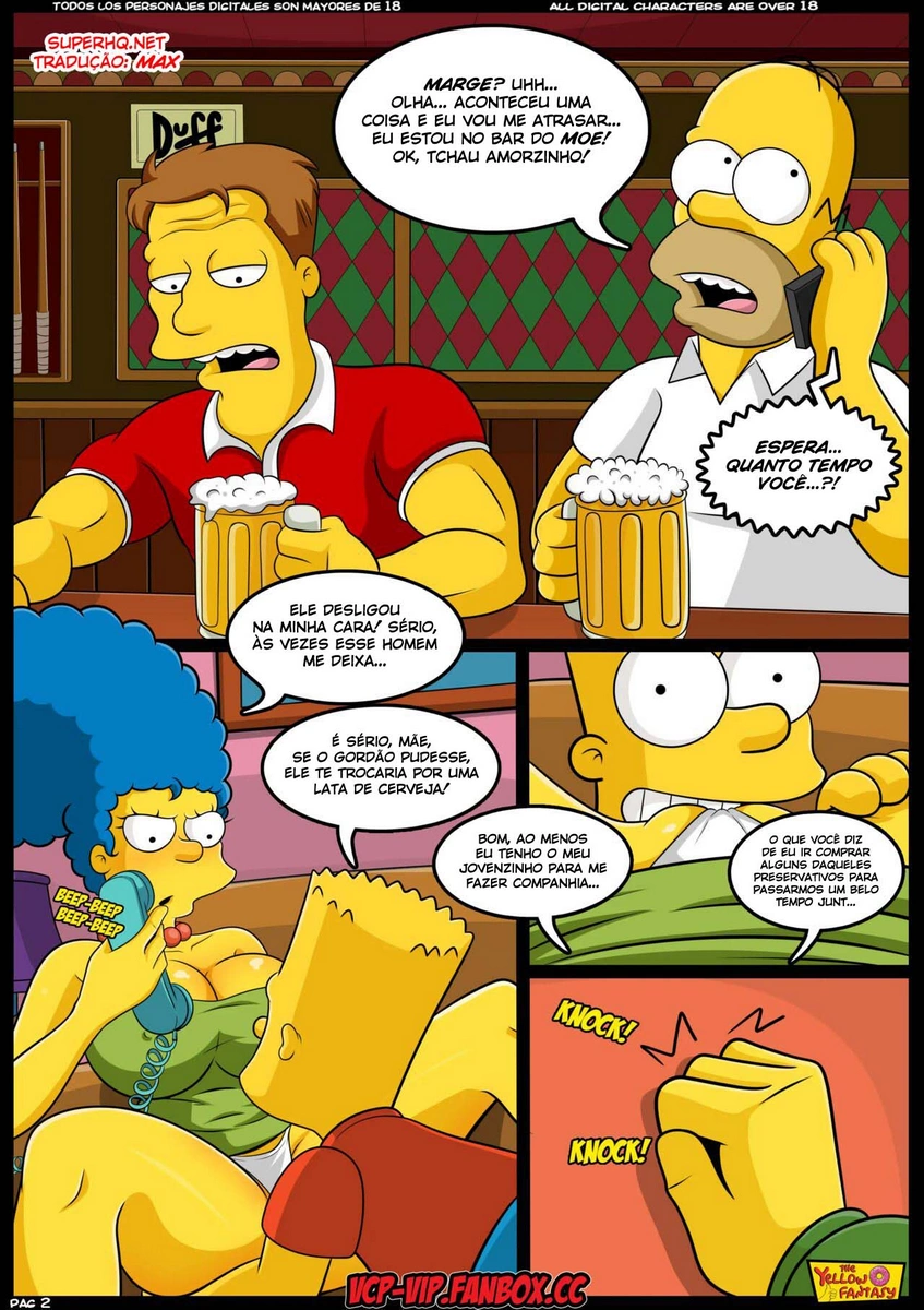 Simpsons HQ Pornô: Marge x Bart