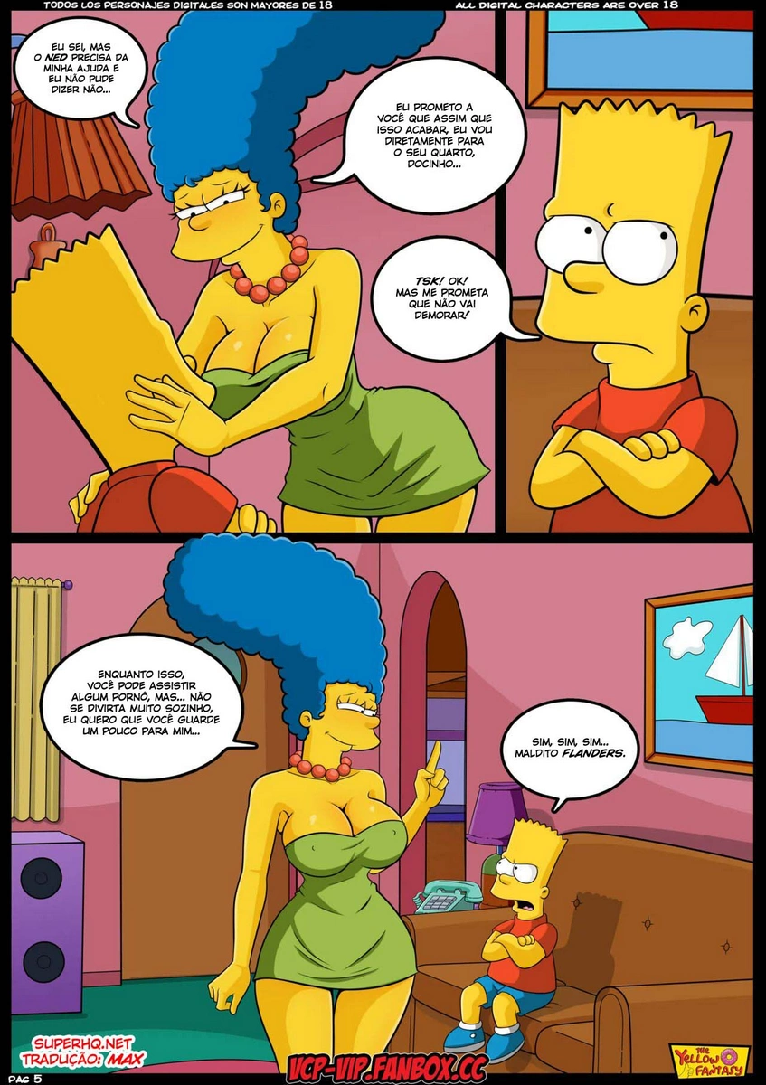 Simpsons HQ Pornô: Marge x Bart - Foto 6